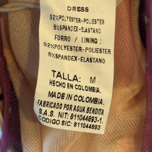 Agua Bendita Women's Cut-Out Stormi Dress Sleeveless Multicolor Size M NWT - Picture 5 of 12